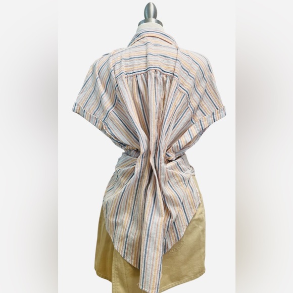 a.n.a Multicolor Striped Button-Down Shirt 👚 - Picture 8 of 8